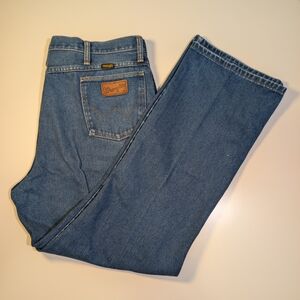 Vtg 80s Wrangler Cowboy Cut Made in USA High Rise Dad Jeans Fits 36x30 Tag 40x32